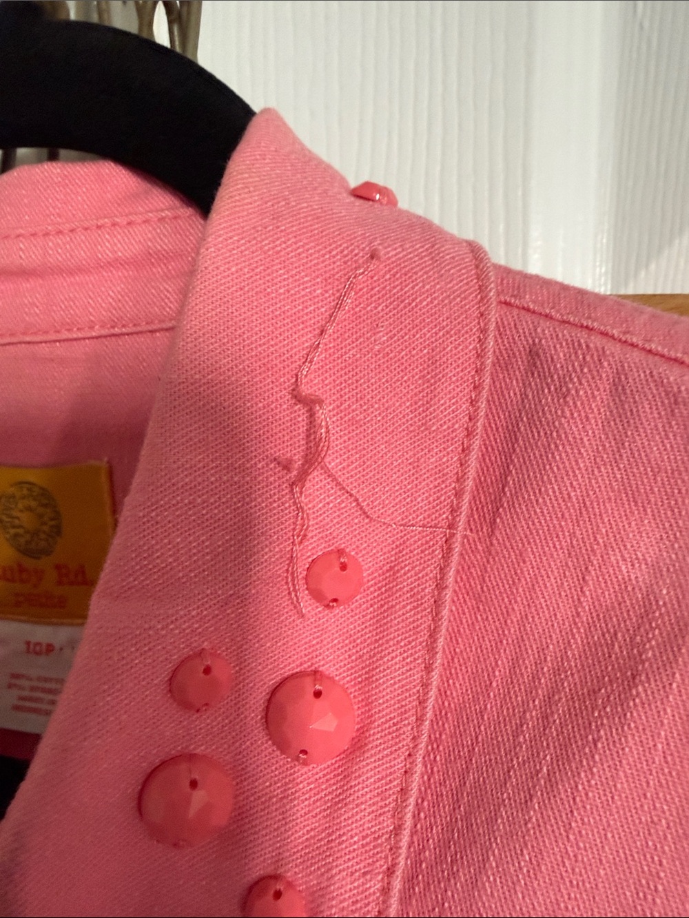 Ruby Rd. Pink Denim Jacket & Cropped Pants Set - Picture 4 of 11